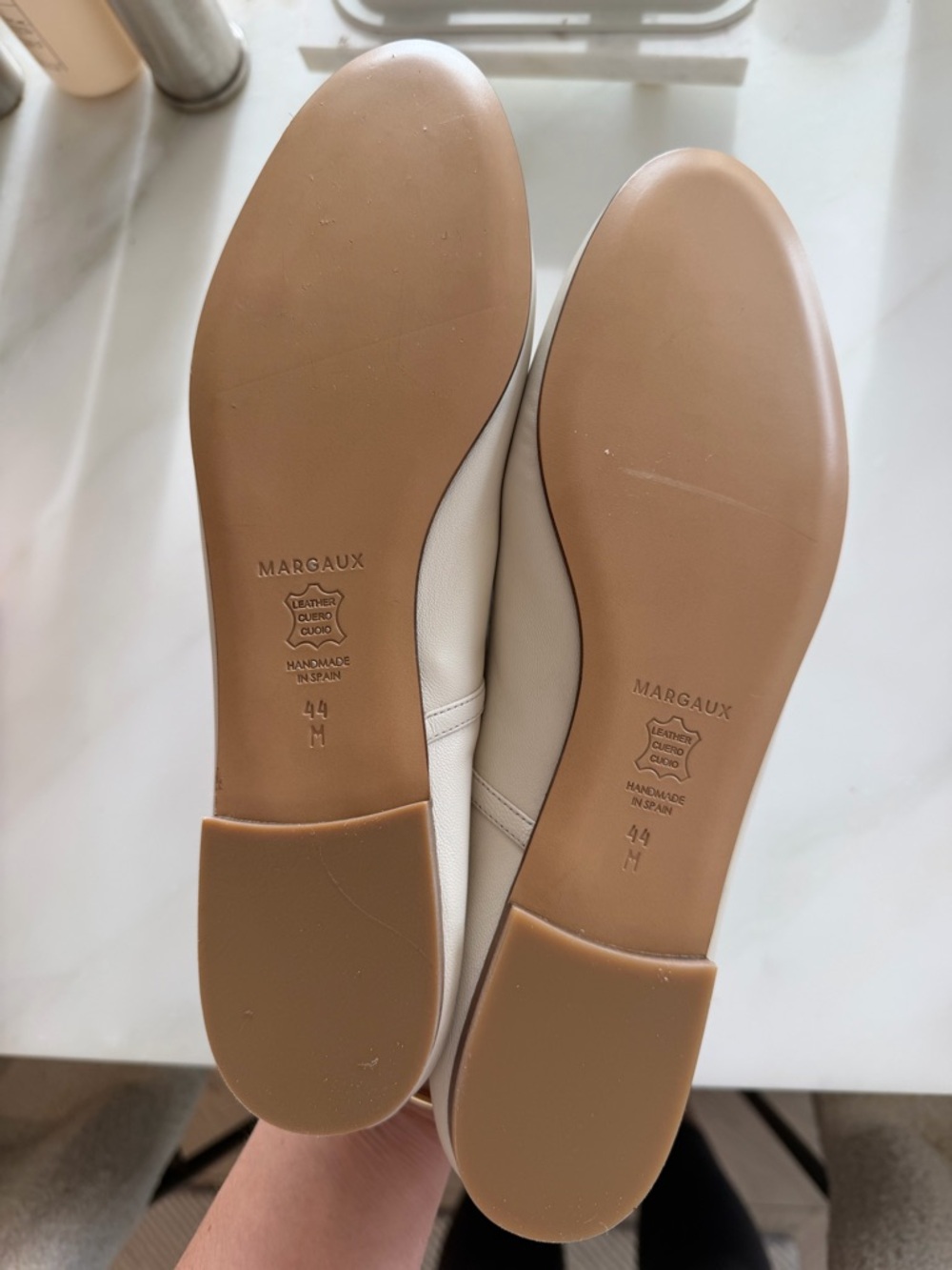 Margaux Cream Mary Jane Flats with Adjustable Strap (Never worn) - Picture 2 of 3